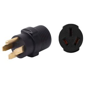 NEMA 14-50P to 10-50R 50A Compact Power Cord Adapter for Welding Dryer EV
